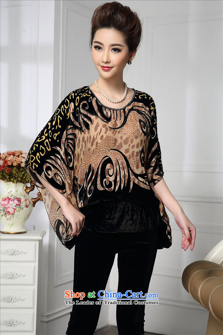 Forest narcissus spring and autumn 2015 install new bat sleeves Leopard install MOM Tang dynasty qipao silk stitching herbs extract lint-free t-shirt HGL-492 KHAKI XXL picture, prices, brand platters! The elections are supplied in the national character of distribution, so action, buy now enjoy more preferential! As soon as possible.