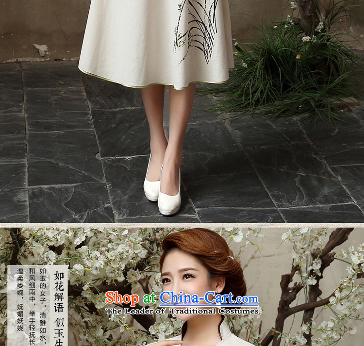 At 2015 new pro-summer and fall inside the reconstructed in the ordinary course of improved cotton linen, Ms. long skirt shirt shirt + cheongsam dress L picture, prices, brand platters! The elections are supplied in the national character of distribution, so action, buy now enjoy more preferential! As soon as possible.