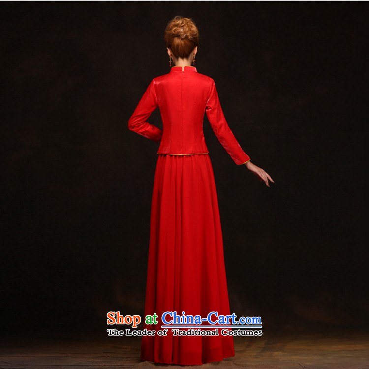 The Syrian-soo wo service hour Red Chinese qipao gown of nostalgia for the bridal dresses wedding longfeng bows to use the new 2015 Autumn bows qipao suits red service S picture, prices, brand platters! The elections are supplied in the national character of distribution, so action, buy now enjoy more preferential! As soon as possible.