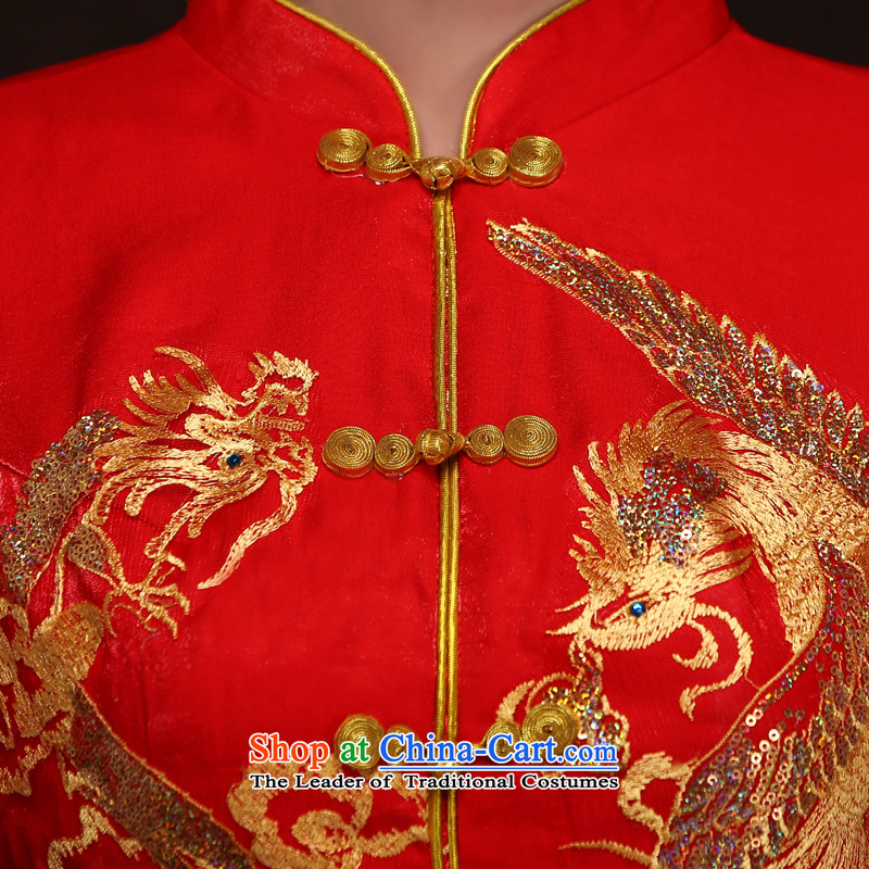 The Syrian-soo wo service hour Red Chinese qipao gown of nostalgia for the bridal dresses wedding longfeng bows to use the new 2015 Autumn bows to the shirt , red qipao time Syrian shopping on the Internet has been pressed.
