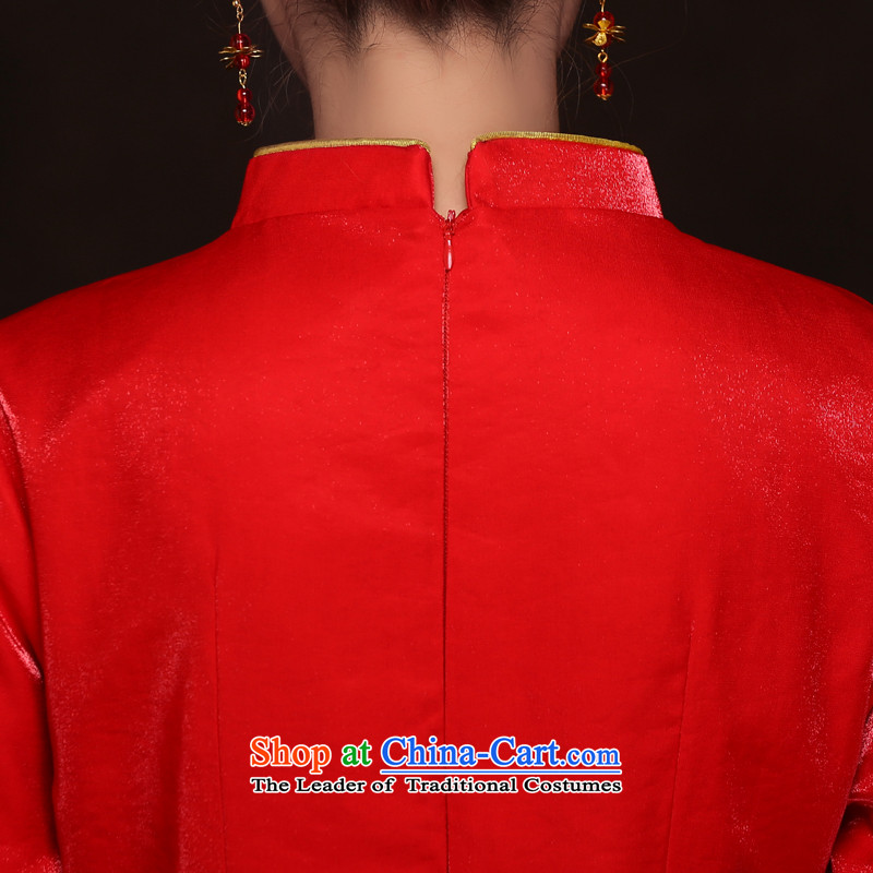 The Syrian-soo wo service hour Red Chinese qipao gown of nostalgia for the bridal dresses wedding longfeng bows to use the new 2015 Autumn bows to the shirt , red qipao time Syrian shopping on the Internet has been pressed.