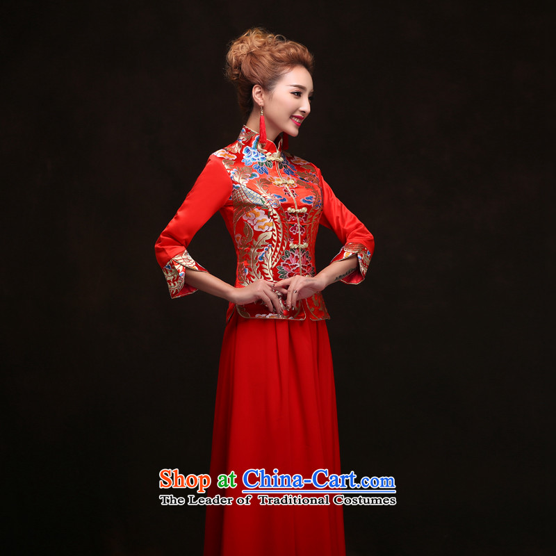 Miss Cyd Wo Service Time Syrian brides red Chinese qipao gown of nostalgia for the bridal dresses and Phoenix use new drink, Red XXL, time Syrian shopping on the Internet has been pressed.
