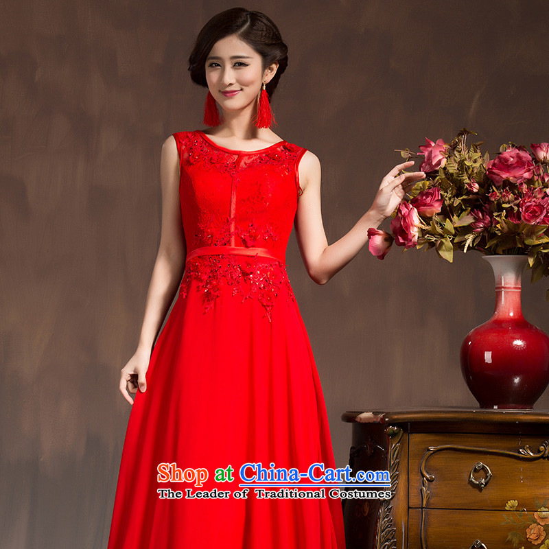 2015 Autumn and Winter, Chinese cheongsam dress bride bows to the length of the marriage, wedding dresses retro RED M code of the spring of the Arts has been pressed to marry Yue shopping on the Internet