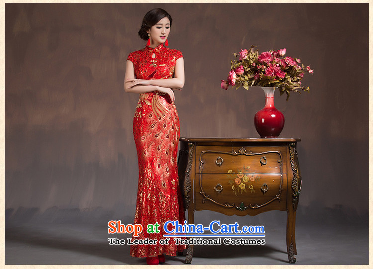 Toasting champagne served long marriage QIPAO) to align the Phoenix short-sleeved retro crowsfoot bride qipao Sau San 2015 New Red M code picture, prices, brand platters! The elections are supplied in the national character of distribution, so action, buy now enjoy more preferential! As soon as possible.