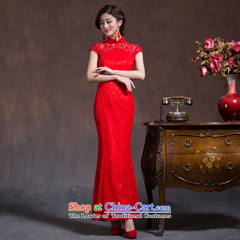 Marriage cheongsam dress bows services red Chinese Dress 2015 Sau San bride long qipao spring and summer red , the Hyatt S code married arts , , , shopping on the Internet