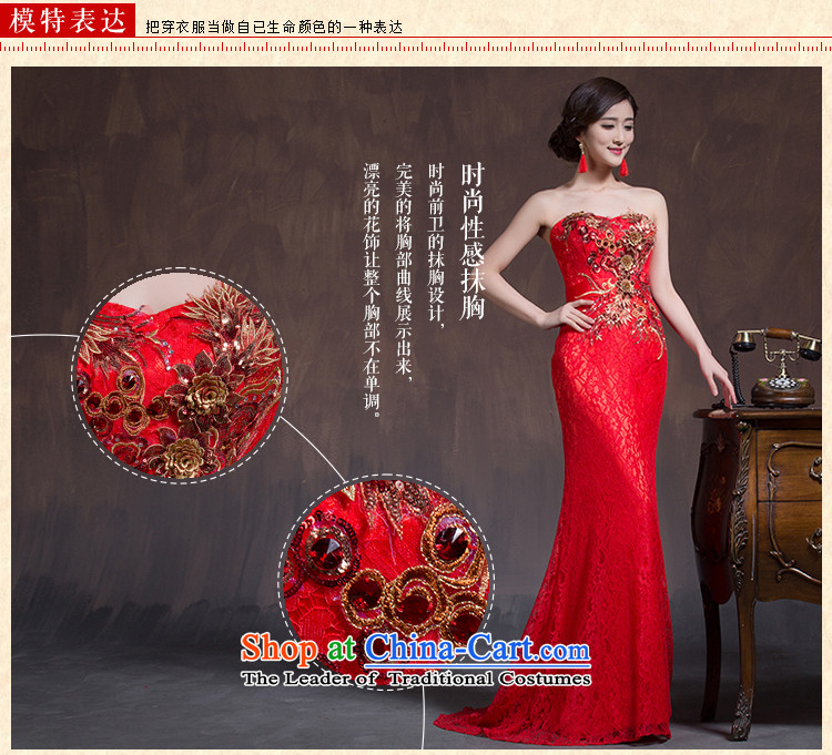 Service Bridal Fashion improvements bows 2015 new spring and summer red marriage and chest、Qipao Length of Chinese Dress Code Red XL Photo, prices, brand platters! The elections are supplied in the national character of distribution, so action, buy now enjoy more preferential! As soon as possible.