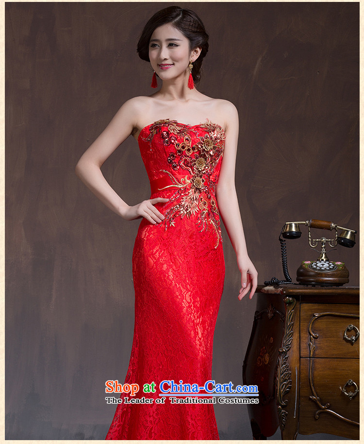 Service Bridal Fashion improvements bows 2015 new spring and summer red marriage and chest、Qipao Length of Chinese Dress Code Red XL Photo, prices, brand platters! The elections are supplied in the national character of distribution, so action, buy now enjoy more preferential! As soon as possible.