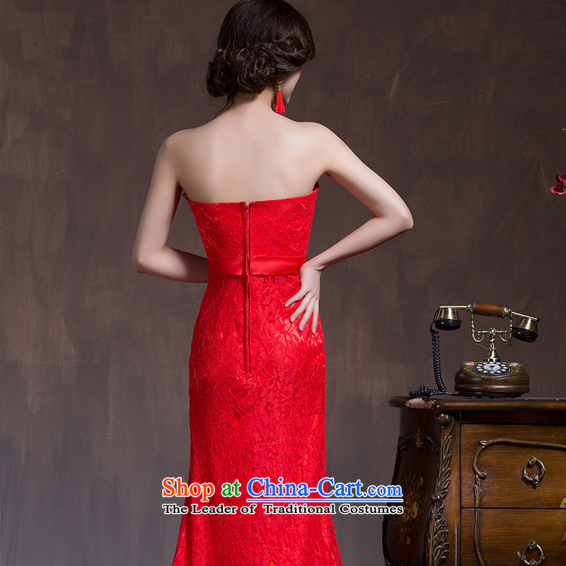Service Bridal Fashion improvements bows 2015 new spring and summer red marriage and chest、Qipao Length of Chinese Dress Code, Hyatt Regency Red XL marry the Arts , , , shopping on the Internet