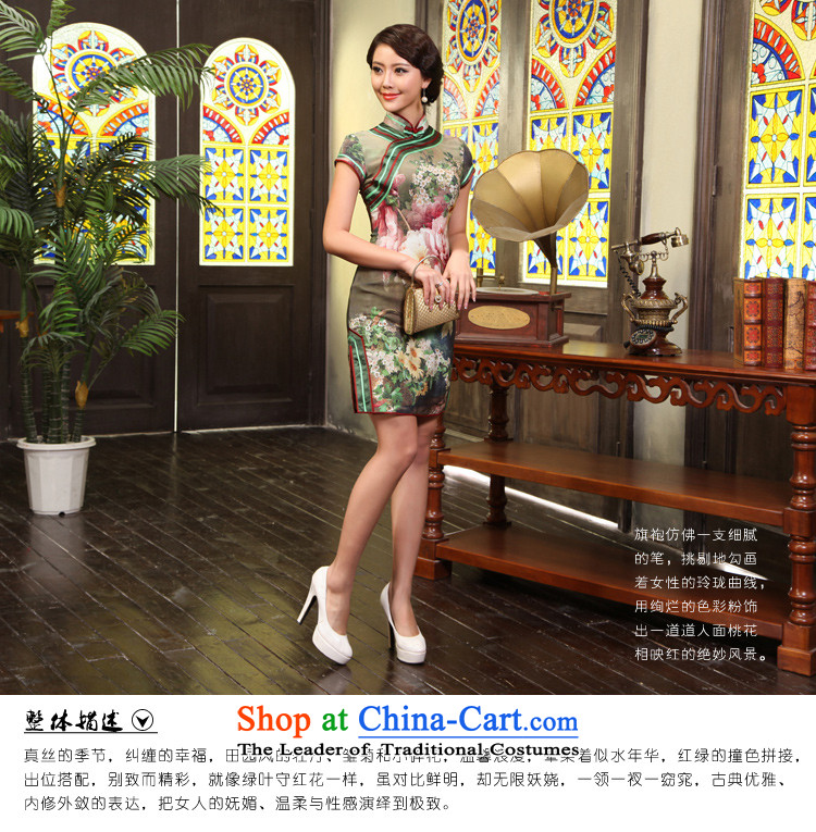 [Sau Kwun Tong] floral classical videos heavyweight Silk Cheongsam/spring herbs extract women cheongsam dress G13512 picture color M brand, prices, picture platters! The elections are supplied in the national character of distribution, so action, buy now enjoy more preferential! As soon as possible.