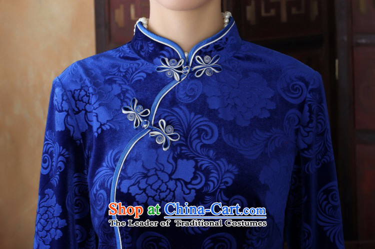 Dan smoke spring cheongsam dress Tang Dynasty Chinese improved collar Stretch Wool embossing 7 cuff in long gown RED M pictures cheongsam, prices, brand platters! The elections are supplied in the national character of distribution, so action, buy now enjoy more preferential! As soon as possible.