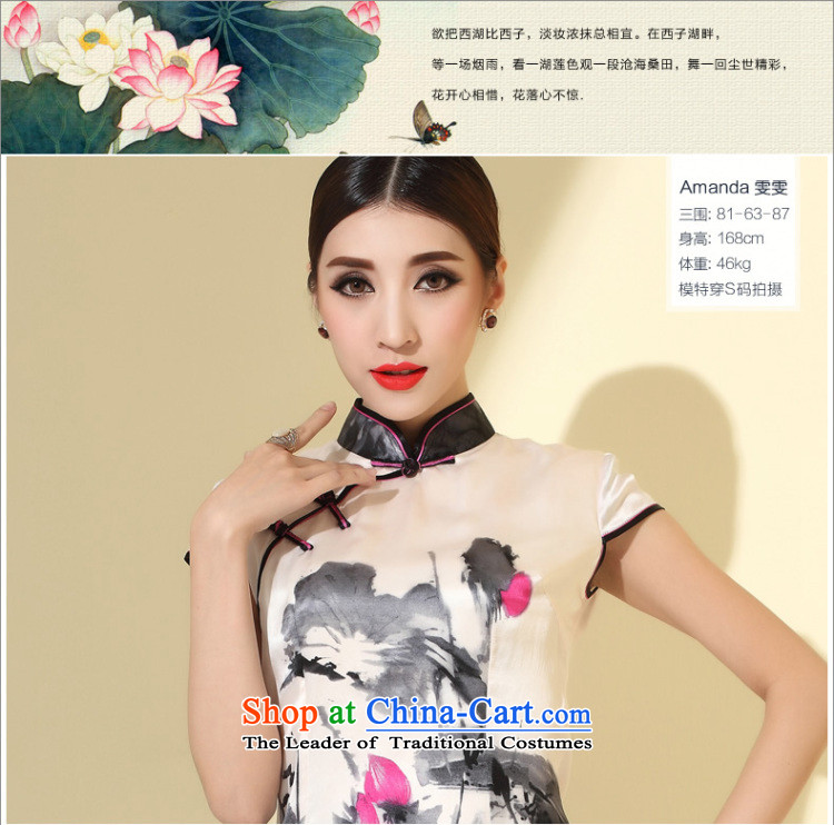 I should be grateful if you would have the Kwun Tong Sau ink spring 2015 new improved ink stamp Fashionable dresses silk cheongsam dress retro QD4110 female m White XXL picture, prices, brand platters! The elections are supplied in the national character of distribution, so action, buy now enjoy more preferential! As soon as possible.