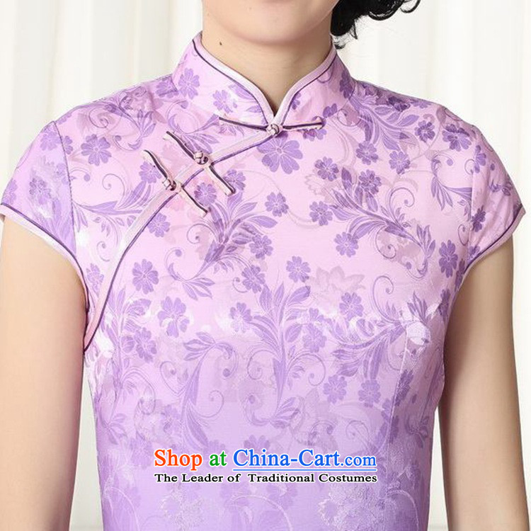 In accordance with the new fuser female Chinese cheongsam dress Tang dynasty gentlewoman stylish cotton jacquard cheongsam dress  Lgd/d0274# Sau San short figure S picture, prices, brand platters! The elections are supplied in the national character of distribution, so action, buy now enjoy more preferential! As soon as possible.