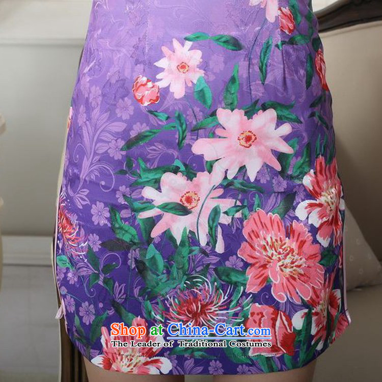In accordance with the new fuser female Chinese cheongsam dress Tang dynasty gentlewoman stylish cotton jacquard cheongsam dress  Lgd/d0274# Sau San short figure S picture, prices, brand platters! The elections are supplied in the national character of distribution, so action, buy now enjoy more preferential! As soon as possible.