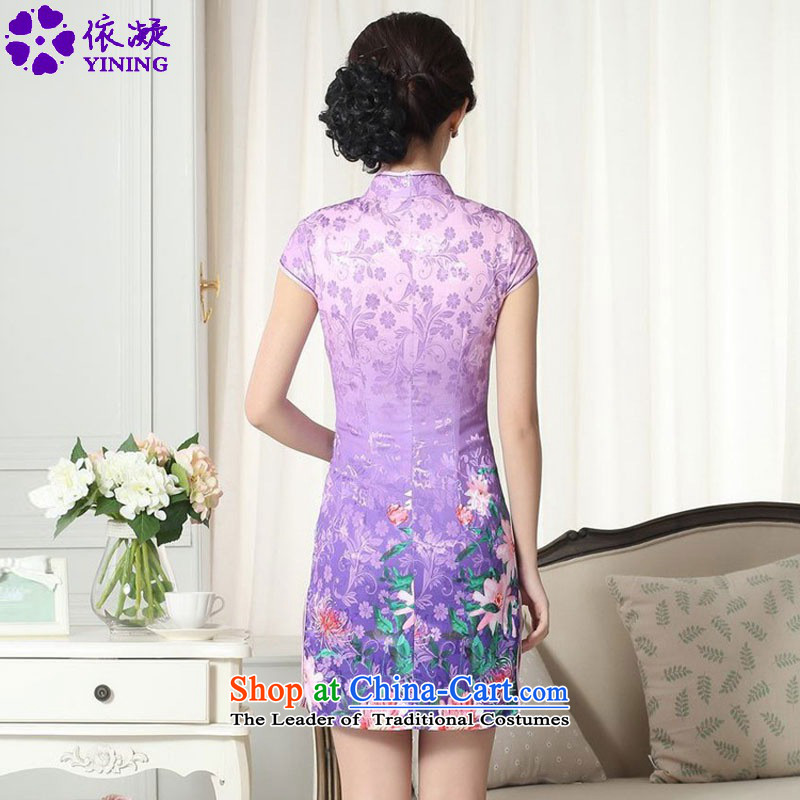 In accordance with the new fuser female Chinese cheongsam dress Tang dynasty gentlewoman stylish cotton jacquard cheongsam dress  Lgd/d0274# Sau San short  , in accordance with the fuser as shown in Figure , , , shopping on the Internet