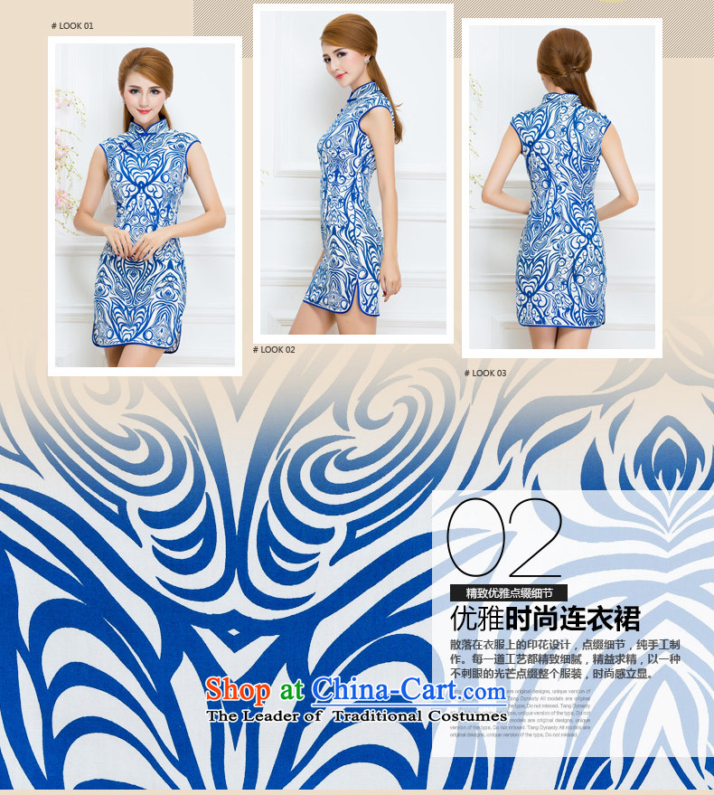 The Tang dynasty 2015 Summer new badges need for retro Sau San porcelain sleeveless temperament female cheongsam dress emblazoned with the red stripes XL Photo, prices, brand platters! The elections are supplied in the national character of distribution, so action, buy now enjoy more preferential! As soon as possible.
