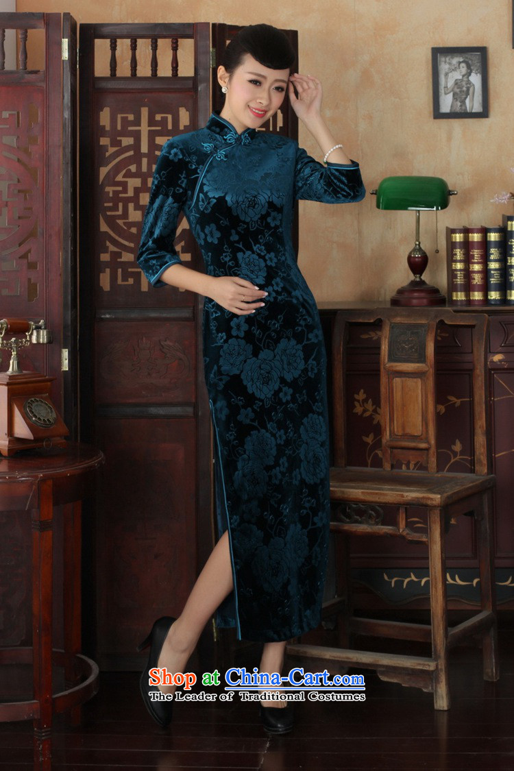 In accordance with the new fuser for women to improve their daily Tang Dynasty Chinese qipao gown need collar stylish Sau San 7 long-sleeved cheongsam dress Lgd/t0002# -A black 3XL picture, prices, brand platters! The elections are supplied in the national character of distribution, so action, buy now enjoy more preferential! As soon as possible.