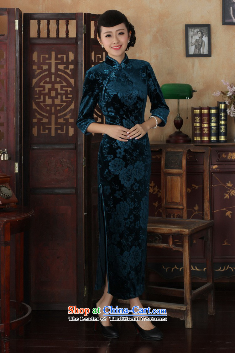 In accordance with the new fuser for women to improve their daily Tang Dynasty Chinese qipao gown need collar stylish Sau San 7 long-sleeved cheongsam dress Lgd/t0002# -A black 3XL picture, prices, brand platters! The elections are supplied in the national character of distribution, so action, buy now enjoy more preferential! As soon as possible.