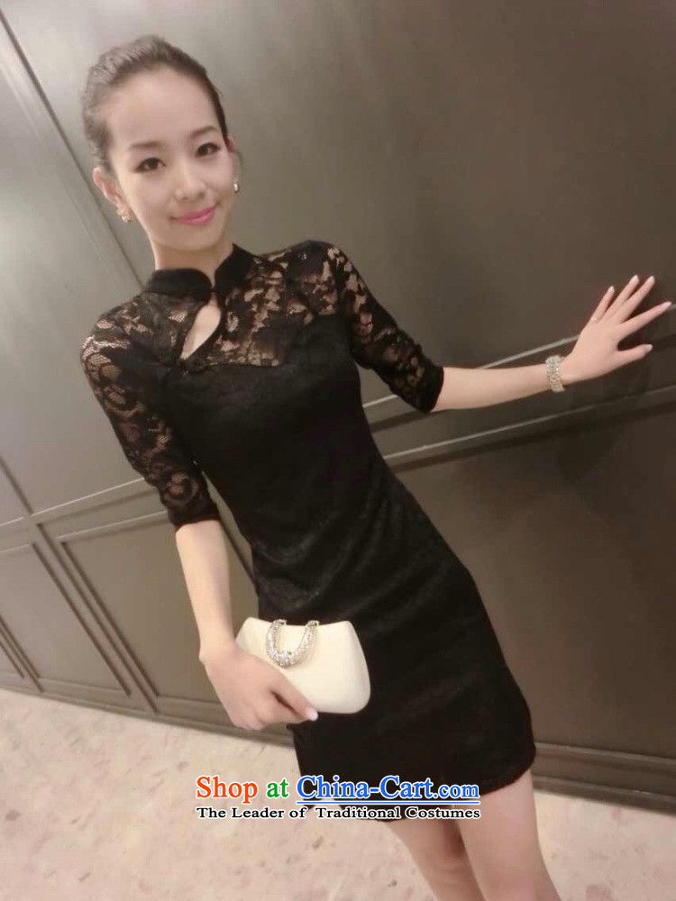 Gigi Lai Lei 2015 Autumn songs with lace Sau San video thin cheongsam dress pink M picture, prices, brand platters! The elections are supplied in the national character of distribution, so action, buy now enjoy more preferential! As soon as possible.