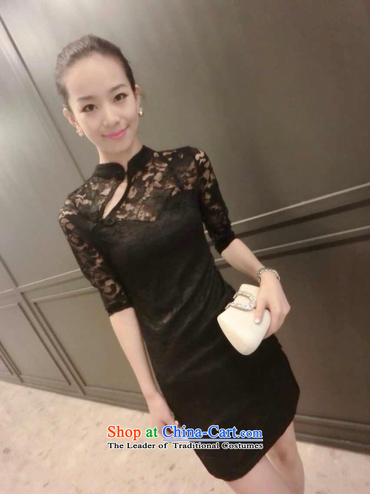Gigi Lai Lei 2015 Autumn songs with lace Sau San video thin cheongsam dress pink M picture, prices, brand platters! The elections are supplied in the national character of distribution, so action, buy now enjoy more preferential! As soon as possible.
