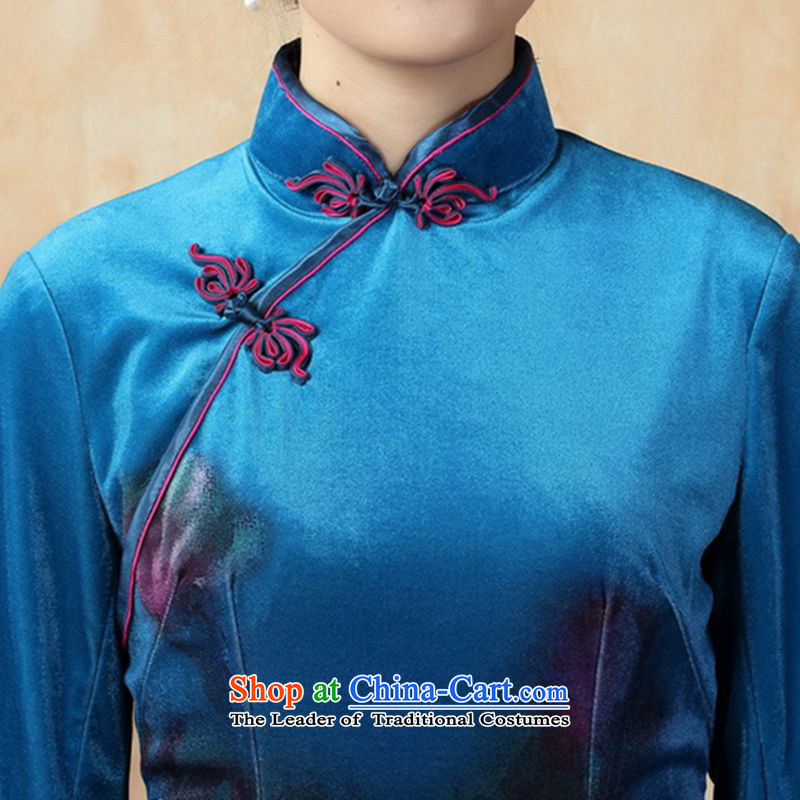 In accordance with the new fuser Tang dynasty women cheongsam Stretch Wool poster stylish Kim Classic 7 short-sleeved skirt LGD/TD0004# QIPAO) as shown in accordance with the fuser has been pressed, online shopping