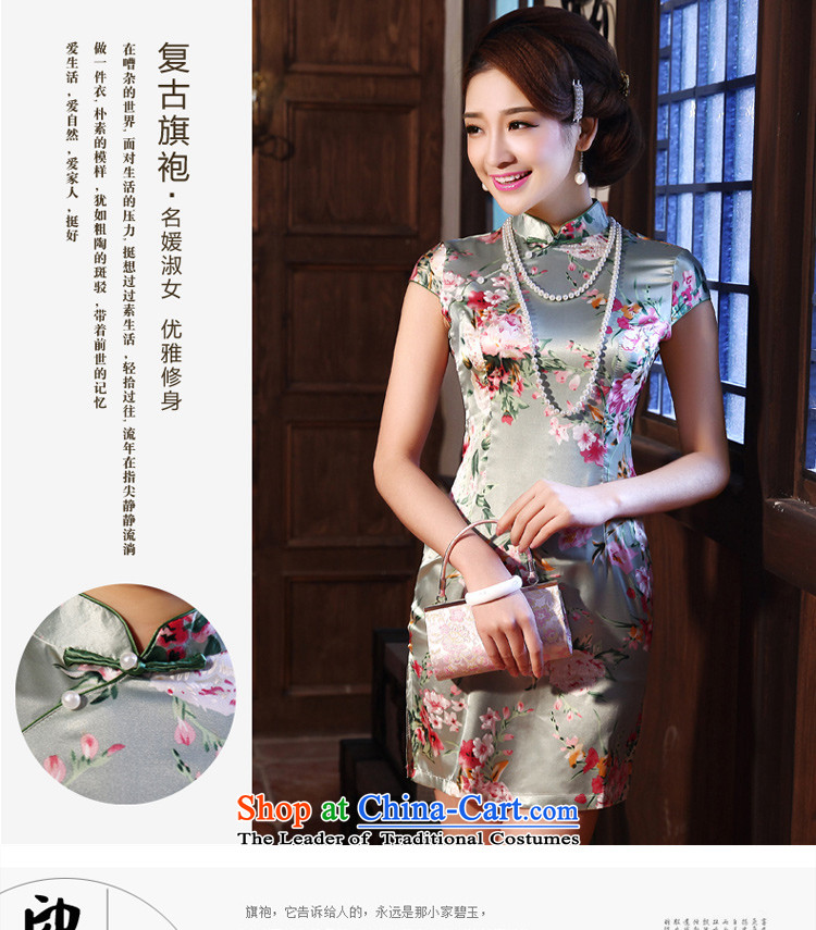At 2015 new parent dulls short-sleeved retro daily improved stylish Sau San, Ms. Short skirts cheongsam dress short-sleeved M picture, prices, brand platters! The elections are supplied in the national character of distribution, so action, buy now enjoy more preferential! As soon as possible.