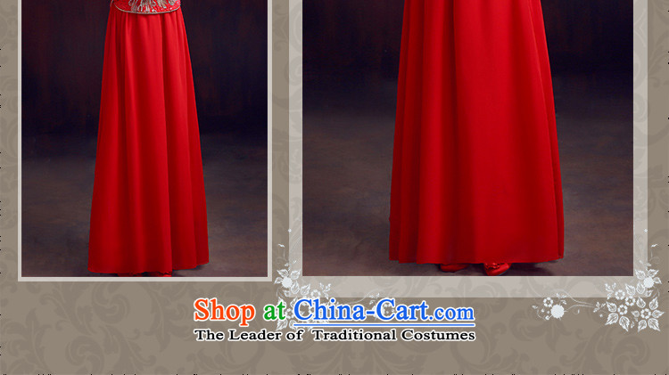 The dumping of the wedding dress wedding dress 2015 new autumn and winter 7 cuff qipao peacock embroidery chiffon 2 piece marriage bows dress red XXL picture, prices, brand platters! The elections are supplied in the national character of distribution, so action, buy now enjoy more preferential! As soon as possible.
