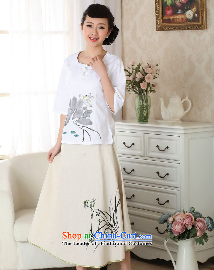According to the women's summer Gel New wild ethnic cotton linen hand-painted body skirt Tang dynasty women A Skirt LGD/P0011# figure L picture, prices, brand platters! The elections are supplied in the national character of distribution, so action, buy now enjoy more preferential! As soon as possible.