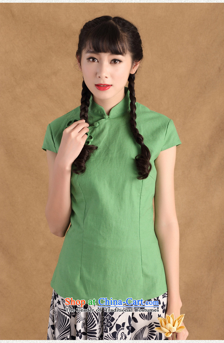 The cross-sa Doi blue summer cotton linen clothes Tang dynasty qipao improved female Ms. Tang Dynasty Chinese ethnic ctbs TC multi-colored green (367) M picture, prices, brand platters! The elections are supplied in the national character of distribution, so action, buy now enjoy more preferential! As soon as possible.