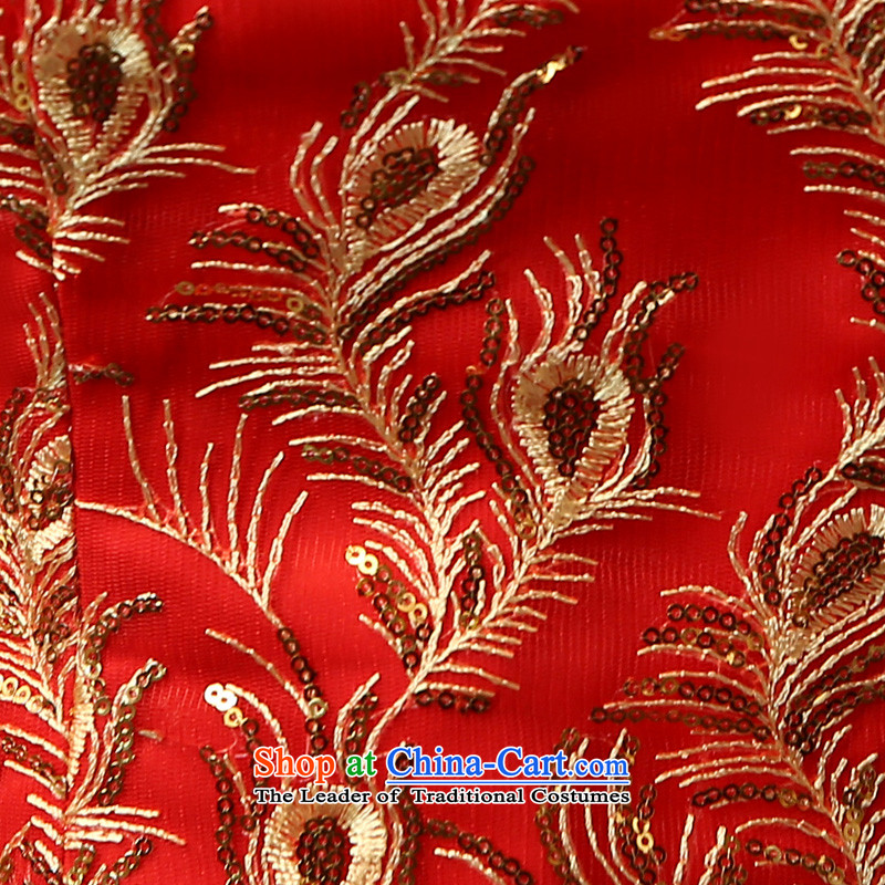 Su Xiang edge in the new 2015 Red video thin toasting champagne cuff qipao Chinese Antique style wedding gown embroidery long marriage solemnisation bride cheongsam dress red xl, Su Xiang edge , , , shopping on the Internet
