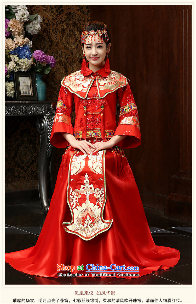 Su Xiang Edge 2015 Sau Wo Service new bride Chinese wedding dress longfeng use Tang dynasty bows services red qipao Soo kimono red m picture, prices, brand platters! The elections are supplied in the national character of distribution, so action, buy now enjoy more preferential! As soon as possible.