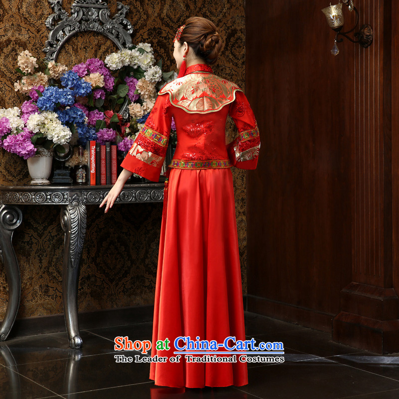 Su Xiang Edge 2015 Sau Wo Service new bride Chinese wedding dress longfeng use Tang dynasty bows services red qipao Soo kimono red m Su Xiang edge , , , shopping on the Internet