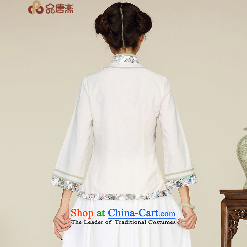 No. Tang Spring Ramadan 2015 new ethnic Sau San long-sleeved cotton linen improved Han-Chinese qipao shirt raw retro-color M Tang Ramadan , , , No. shopping on the Internet