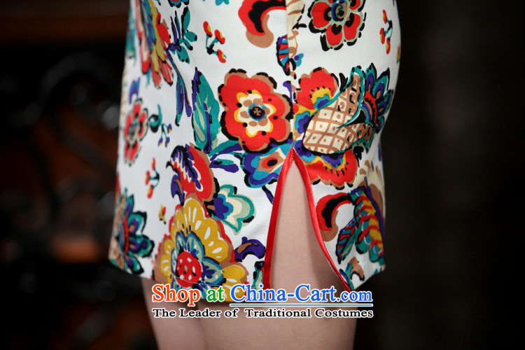 Take the new summer figure qipao women daily improved retro dresses cotton jacquard elegant qipao Stamp 