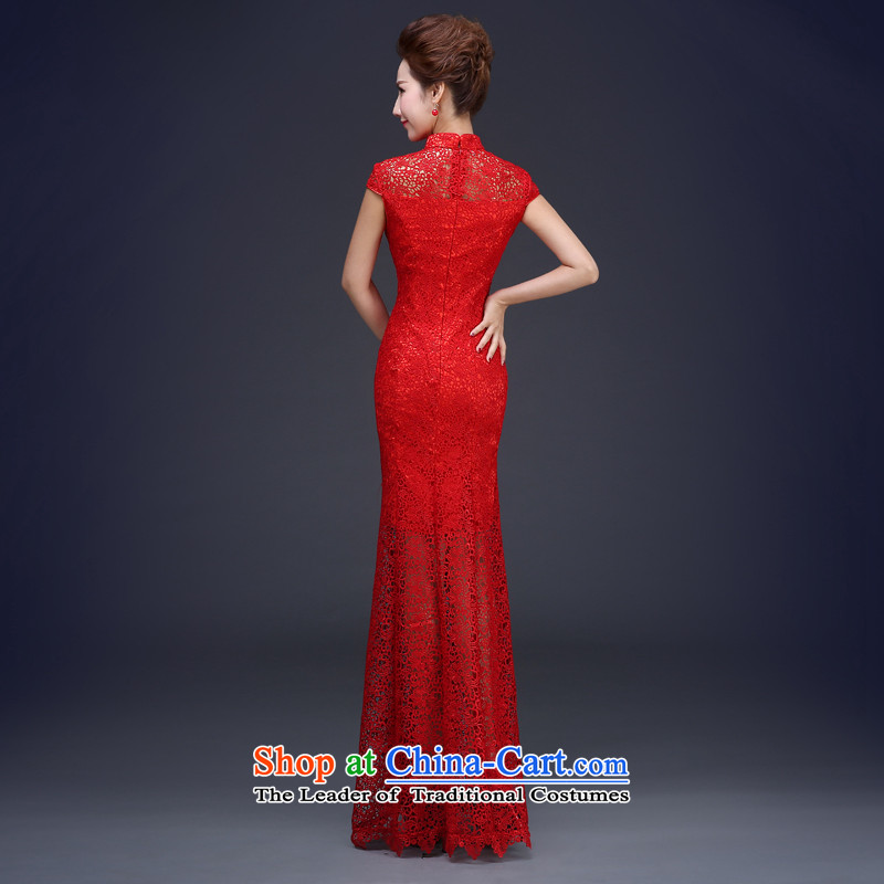 Jie mija bows to married women Red Dress 2015 new spring and summer, the length of Qipao Sau San red long S, Cheng Kejie mia , , , shopping on the Internet