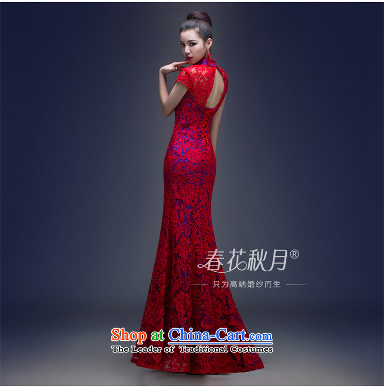 Wedding dresses bows service bridal dresses and stylish new 2015 Antique Lace straps qipao spring long marriage RED M picture, prices, brand platters! The elections are supplied in the national character of distribution, so action, buy now enjoy more preferential! As soon as possible.