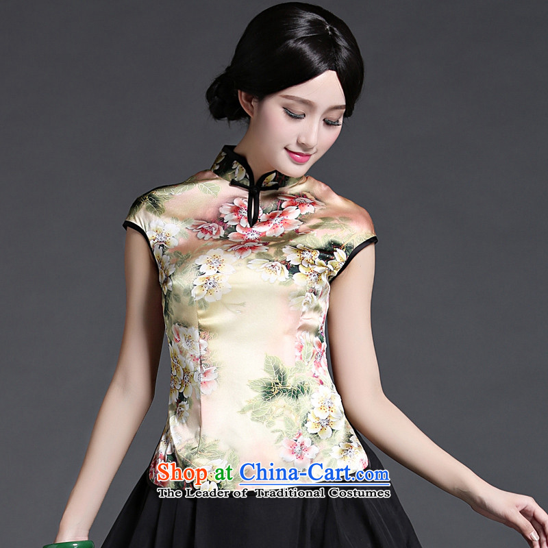 China Ethnic classic high precious lb silk Tang dynasty, short-sleeved T-shirt spring and summer load Chinese improved Han-China wind suit , L, China Ethnic Classic (HUAZUJINGDIAN) , , , shopping on the Internet