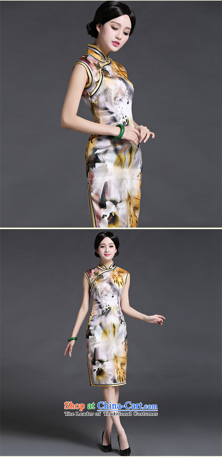 Chinese New Year 2015 classic ethnic, stylish cheongsam dress spring and summer load short-sleeved Sau San video thin elegant floral S picture enhancement, prices, brand platters! The elections are supplied in the national character of distribution, so action, buy now enjoy more preferential! As soon as possible.
