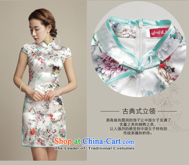 Bong-eon 2015 Color 7475 migratory summer New Silk Cheongsam retro herbs extract temperament Sau San cheongsam dress suit XL pictures, DQ1553 price, brand platters! The elections are supplied in the national character of distribution, so action, buy now enjoy more preferential! As soon as possible.