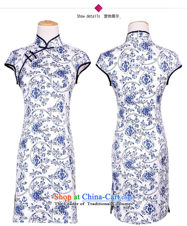 Indemnity joice summer daily qipao gown bridesmaid video thin cheongsam improved cheongsam dress on white blue qipao M picture, prices, brand platters! The elections are supplied in the national character of distribution, so action, buy now enjoy more preferential! As soon as possible.