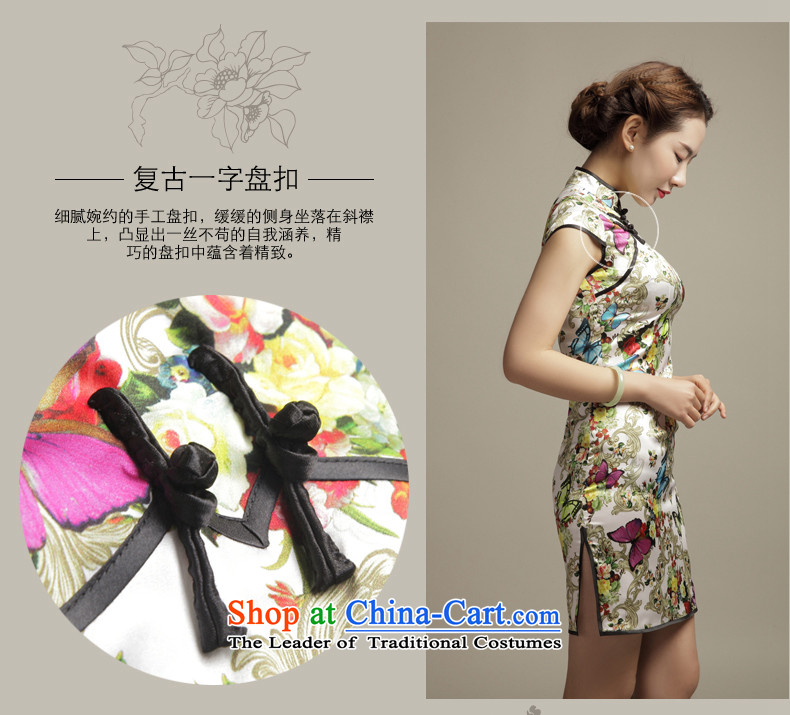 Bong-migratory 7475 Butterfly Dance 2015 Summer New Silk Cheongsam upscale stamp retro herbs extract cheongsam dress temperament DQ1557 SUIT L picture, prices, brand platters! The elections are supplied in the national character of distribution, so action, buy now enjoy more preferential! As soon as possible.