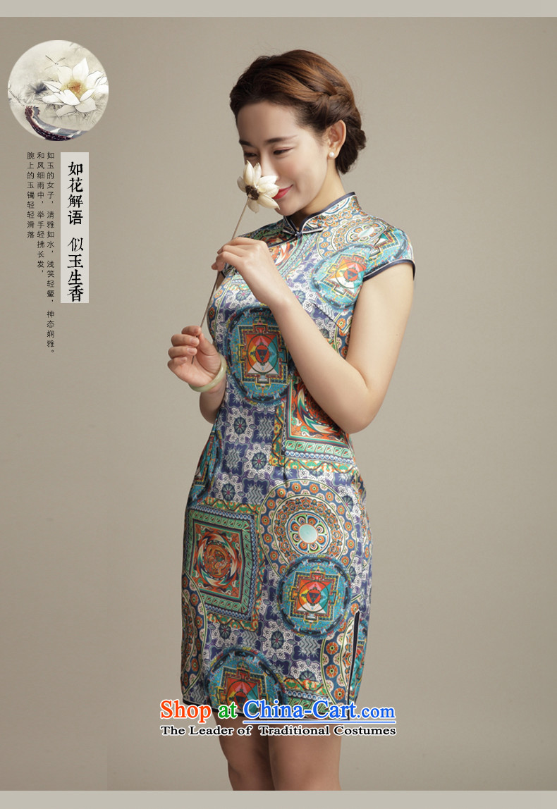 Bong-migratory 7475 2015 Summer New Style Silk Cheongsam ethnic stylish and elegant sauna Silk Cheongsam Sau San DQ1566 skirt suits S picture, prices, brand platters! The elections are supplied in the national character of distribution, so action, buy now enjoy more preferential! As soon as possible.