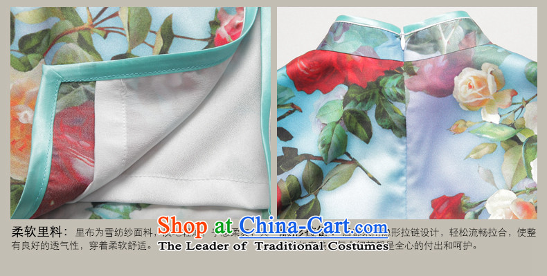 Bong-migratory 7475 2015 summer flowers New Silk Cheongsam upscale digital printing temperament Sau San herbs extract qipao DQ1571 skirt suits S picture, prices, brand platters! The elections are supplied in the national character of distribution, so action, buy now enjoy more preferential! As soon as possible.