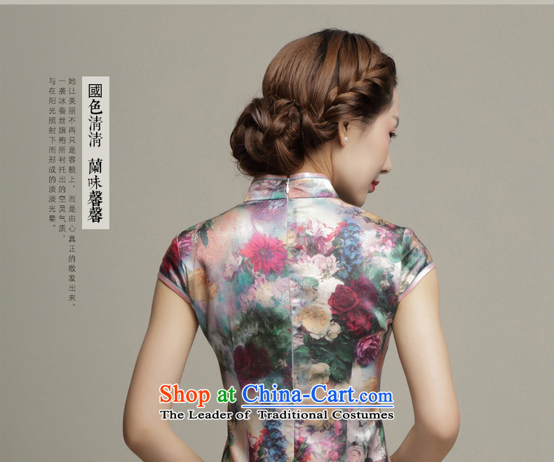 Bong-migratory 7475 spring/summer 2015, floral art new short Silk Cheongsam Sau San video herbs extract elegant qipao thin skirt DQ1572 Suit M picture, prices, brand platters! The elections are supplied in the national character of distribution, so action, buy now enjoy more preferential! As soon as possible.