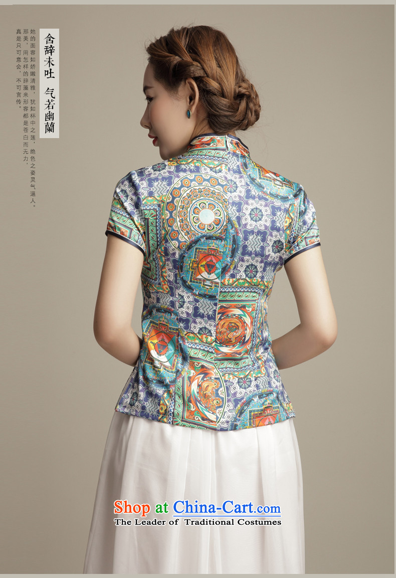 Bong-migratory 7475 Ms. style silk Tang blouses ethnic stamp short stylish shirt DQ1584 T-shirts qipao light XL Photo, prices, brand platters! The elections are supplied in the national character of distribution, so action, buy now enjoy more preferential! As soon as possible.