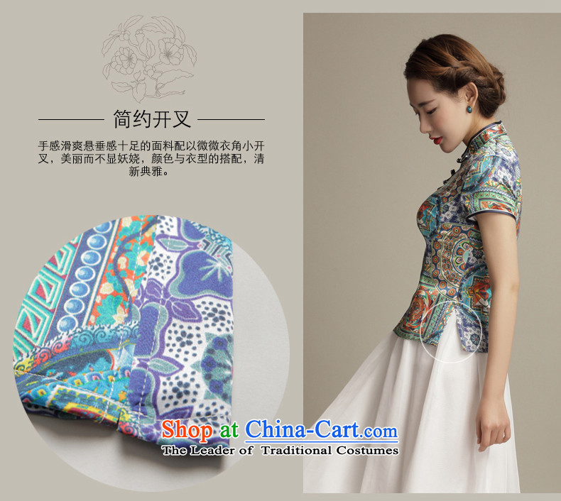Bong-migratory 7475 Ms. style silk Tang blouses ethnic stamp short stylish shirt DQ1584 T-shirts qipao light XL Photo, prices, brand platters! The elections are supplied in the national character of distribution, so action, buy now enjoy more preferential! As soon as possible.