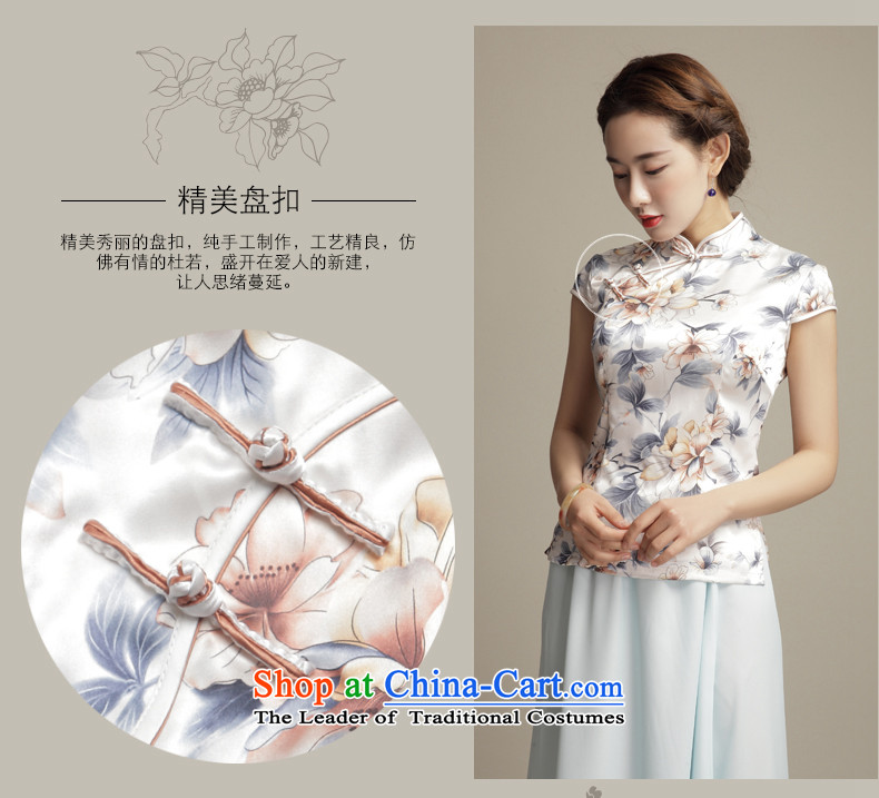 7475 Flower of Fung migratory elegant emulation silk Tang blouses 2015 summer short of New Sau San qipao DQ1585 shirt Suit M picture, prices, brand platters! The elections are supplied in the national character of distribution, so action, buy now enjoy more preferential! As soon as possible.