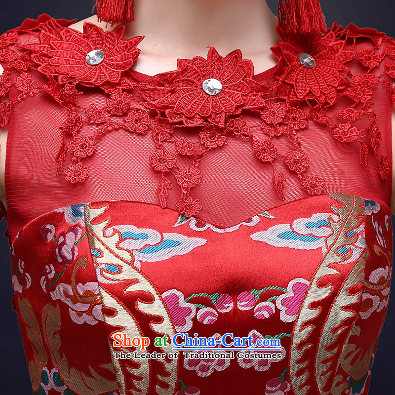 The privilege of serving the new 2015-Leung Chiu-red bride Wedding Dress Short of Chinese Sau San Summer services red 2XL, qipao bows of service-leung , , , shopping on the Internet