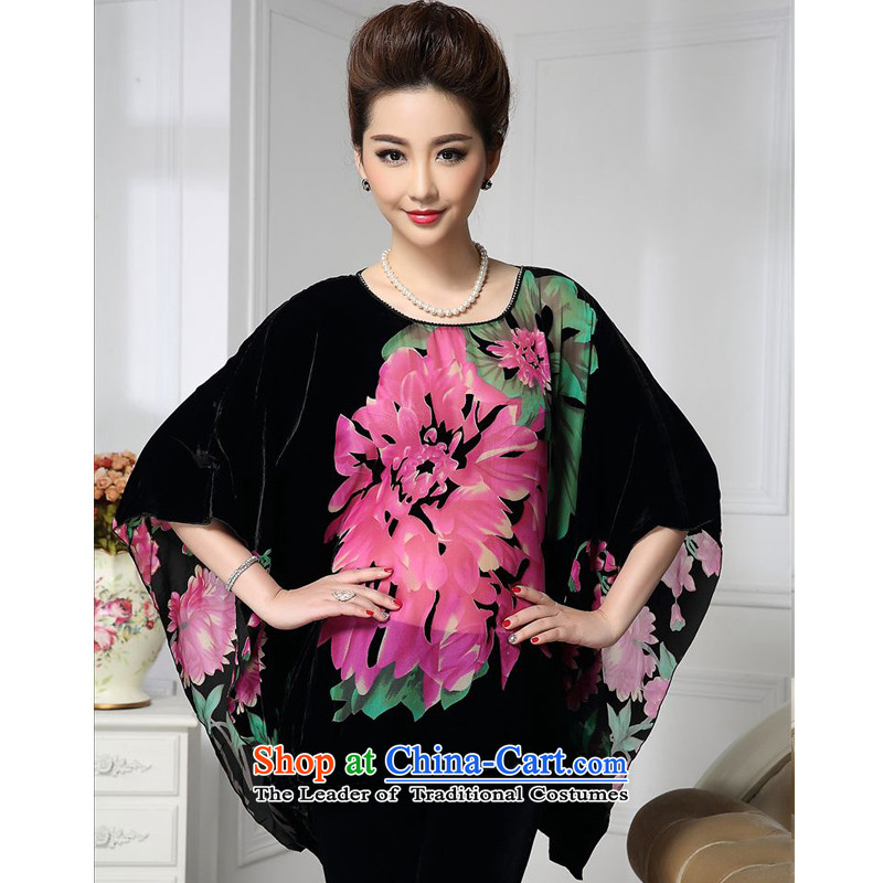 Forest narcissus spring and autumn 2015 install new bat sleeves wide sleeves nails Tang Dynasty Mother of Pearl River Delta with Silk Cheongsam stitching herbs extract lint-free t-shirt color picture XL, forests HGL-490 Narcissus (senlinshuixian) , , , sh