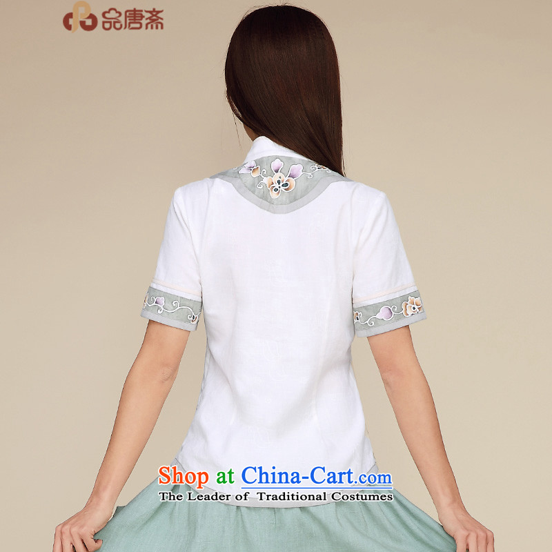 Tang Ramadan summer products new 2015 ethnic Sau San video short-sleeved thin cotton linen improved Chinese Tang blouses white L, No. Tang Ramadan , , , shopping on the Internet