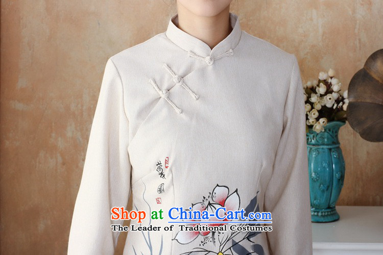 In accordance with the new fuser for women of nostalgia for the sheikhs wind Tang dynasty qipao gown is a mock-neck disc button hand-painted classic long-sleeved blouses Sau San Tong WNS/2508# -3# M picture, prices, brand platters! The elections are supplied in the national character of distribution, so action, buy now enjoy more preferential! As soon as possible.